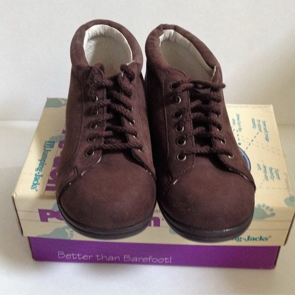 Perfection by Jumping Jacks Walking Toddler Shoes Brown Nubuck Shoes /Boot New - Picture 2 of 6